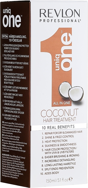Mask Spray with Coconut Scent - Revlon Professional Uniq One All in One Coconut Hair Treatment — photo N8