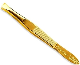 Straight Tweezers, 8 cm, gold - Erlinda Solingen Germania — photo N1