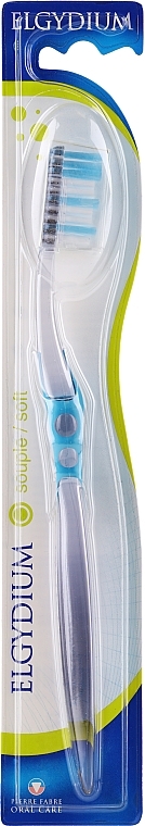 Toothbrush "Inter-Active" Soft, blue - Elgydium Inter-Active Soft Toothbrush — photo N1