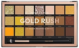 Fragrances, Perfumes, Cosmetics Eyeshadow Palette - Profusion Cosmetics Gold Rush 21 Shade Palette & Brush