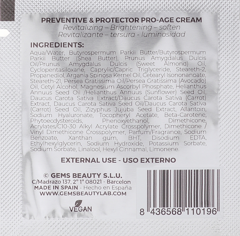 GIFT! Revitalizing and Firming Face Cream - Gemma's Dream Revital Firm Pro-Age Cream — photo N2