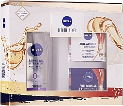 Fragrances, Perfumes, Cosmetics Set - Nivea Box Face Antiage 65+ (micellar/200ml + cr/2x50ml)