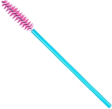 Lash & Brow Brush, light pink with turquoise handle - Clavier — photo N3