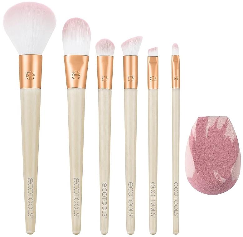 Makeup Brush Set, 7 pieces - EcoTools Wrapped In Glow Kit Limited Edition — photo N2