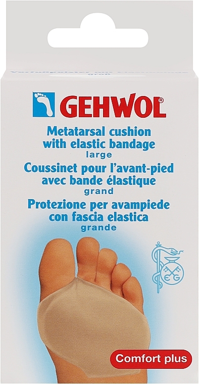 Protective Under Metatarsus Gel Cushion, gel-polymer and elastic fabric, large - Gehwol — photo N2