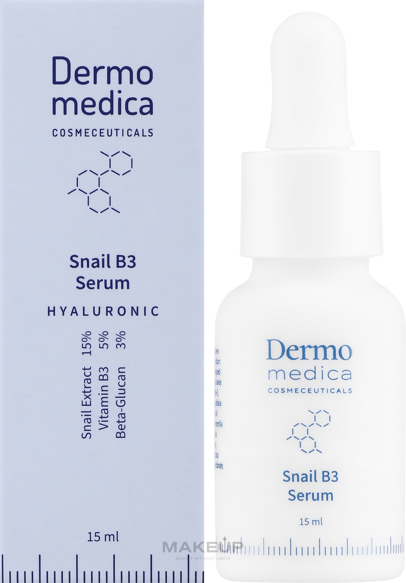 Vitamin B3 Serum with Snail Mucin - Dermomedica Hyaluronic Snail B3 Serum — photo 15 ml