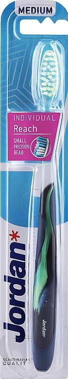 Medium Toothbrush, dark blue - Jordan Individual Medium Reach Toothbrush — photo N1