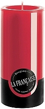 Cylinder Candle, diameter 7 cm, height 15 cm - Bougies La Francaise Cylindre Candle Red — photo N1