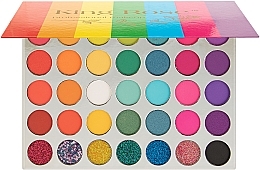 Eyeshadow & Glitter Palette "Rainbow", 35 shades - King Rose — photo N2