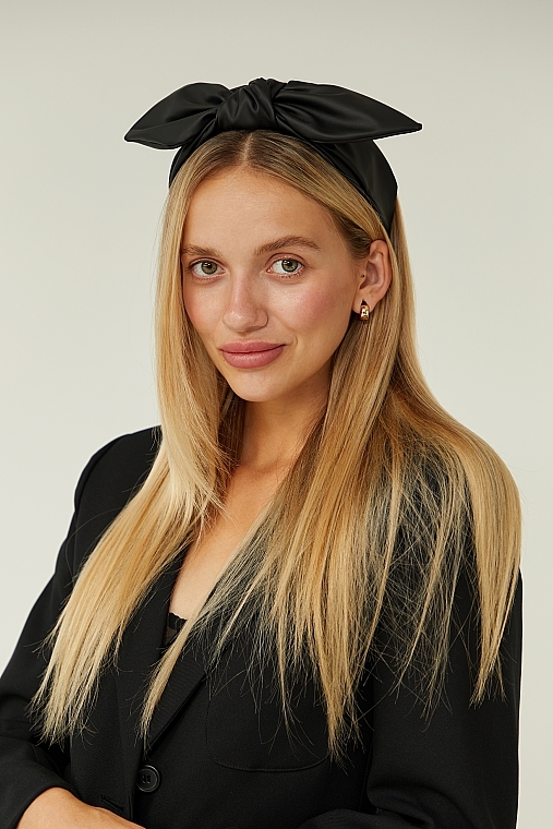 Headband 'Chic Bow', black - MAKEUP — photo N4