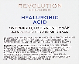 Night Mask - Makeup Revolution Skincare Hyaluronic Acid Overnight Hydrating Face Mask  — photo N3