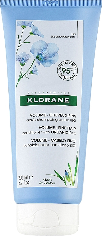 Volume Organic Flax Conditioner - Klorane Volume -Fine Hair with Organic Flax — photo N1