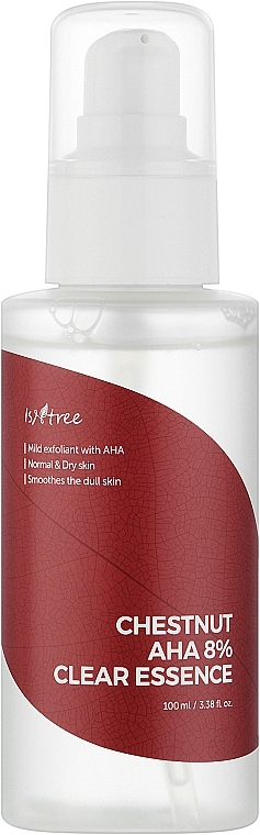 AHA and Horse Chestnut Extract Face Essence - IsnTree Chestnut AHA 8% Clear Essence — photo N1