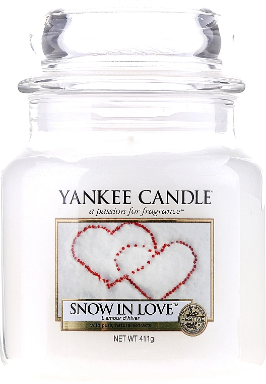 Candle in Glass Jar - Yankee Candle Snow In Love — photo N3