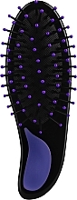 Hair Brush, 14 cm, black and purple - Ampli — photo N1