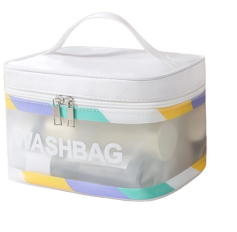 Makeup Bag, rectangular, white - Ecarla Washbag — photo N1