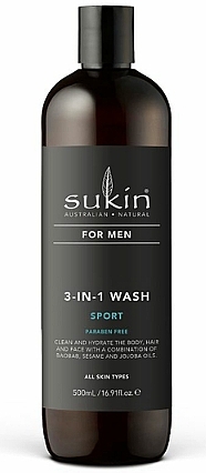 3-in-1 Body & Hair Wash for Men 'Sport' - Sukin For Men 3-in-1 Wash — photo N1