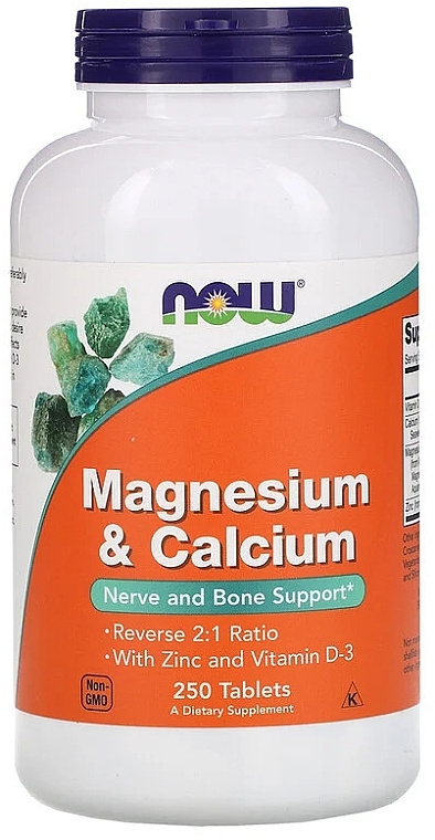 Dietary Supplement "Magnesium & Calcium" - Now Foods Magnesium & Calcium — photo N6