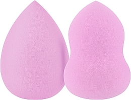 Fragrances, Perfumes, Cosmetics Makeup Sponge Set "Pear+Drop" PF-71, pink - Puffic Fashion