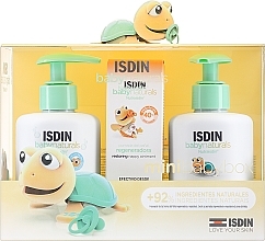 Set - Isdin Baby Naturals Mini Set (b/sh/gel/200ml + b/b/lot/200ml + b/b/gel/20ml) — photo N1