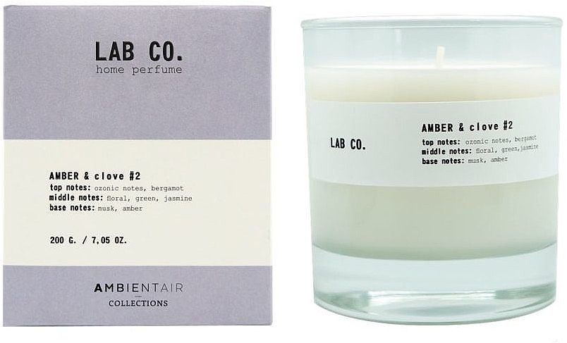 Scented Candle - Ambientair Lab Co. Amber & Clove — photo N1