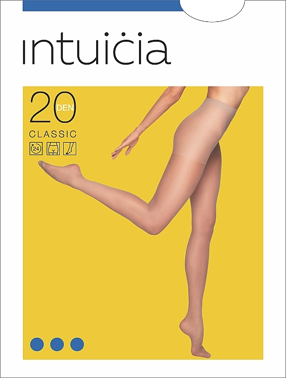 Tights "CLASSIC" 20 Den, cappuccino - Intuicia — photo N1