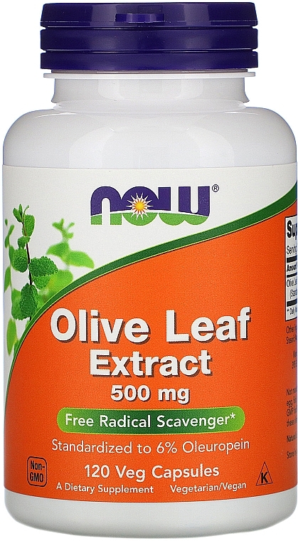 Olive Leaf Extract, 500mg - Now Foods Olive Leaf Extract — photo N1
