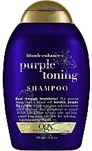 Shampoo for Blond and Gray Hair - OGX Blonde Enhance+ Purple Toning Shampoo — photo N1