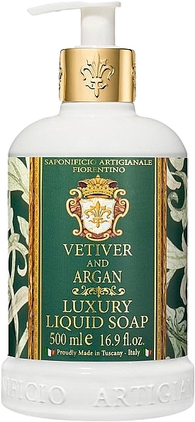 Natural Liquid Soap "Vetiver & Argan" - Saponificio Artigianale Fiorentino Vetiver And Argan Luxury Liquid Soap — photo N1