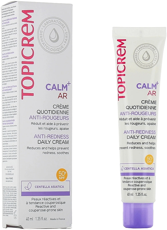 Daily Anti-Redness Cream - Topicrem Calm+ AR Daily Anti-Redness Cream SPF 50+ — photo N1