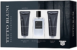 Fragrances, Perfumes, Cosmetics Titto Bluni Bosco Incantato Uomo - Set (edt/75 ml + ash/balm/75 ml + sh/gel/75 ml)