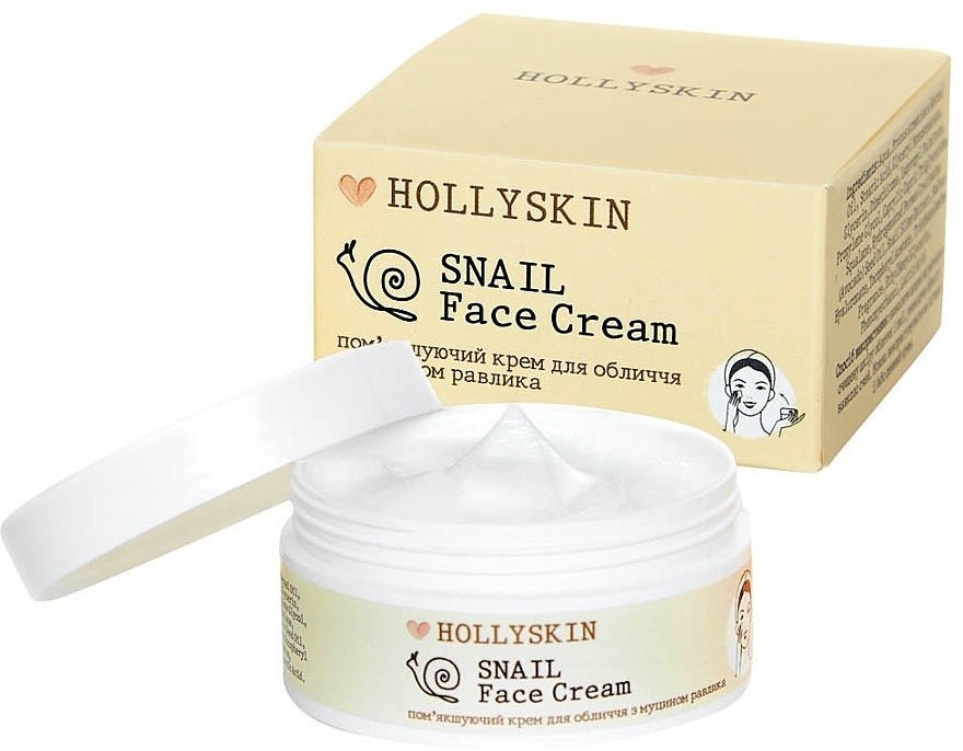 Softening Face Cream with Snail Mucin - Hollyskin Snail Face Cream — photo N1