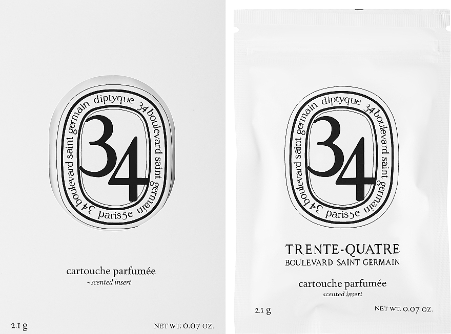 Diptyque 34 boulevard Saint Germain - Car Air Freshener (refill) — photo N1