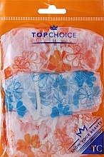 Fragrances, Perfumes, Cosmetics Shower Cap, 30659, 3 pcs, two orange + blue floral - Top Choice