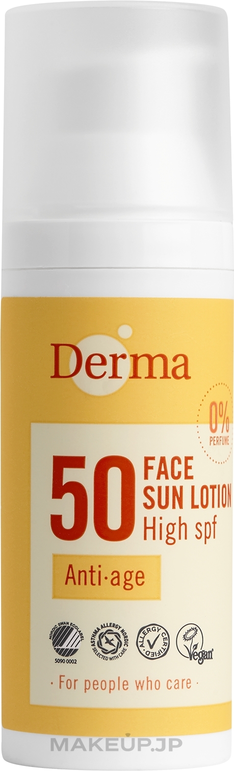 Anti-Aging Sun Face Lotion - Derma Sun Face Lotion Anti-Age SPF50 — photo 50 ml