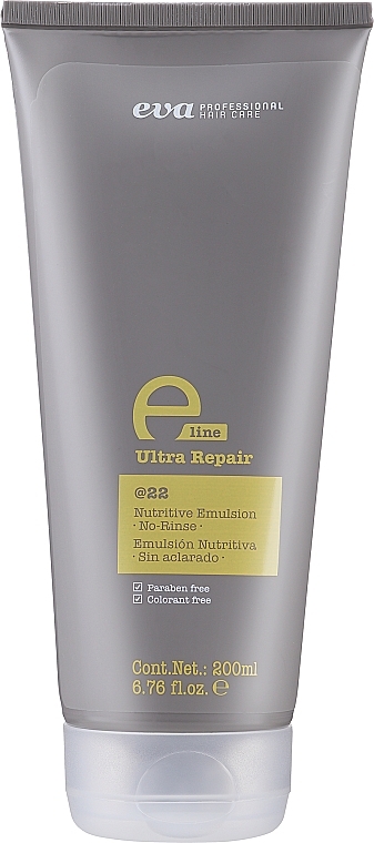 Moisturizing Cream Conditioner for Damaged Hair - Eva Professional E-Line @22 Nutritive Emulsion — photo N1