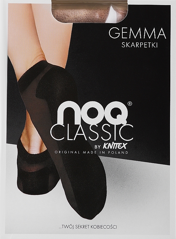 Women Socks with Reinforced Sole "Gemma", 20 Den, visone - Knittex — photo N1