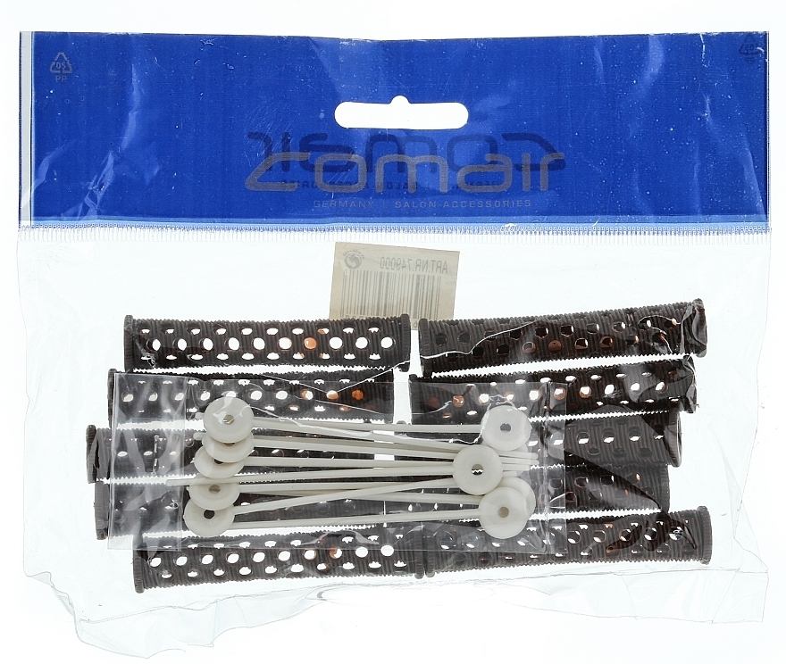 Flat Hair Curlers, brown, d11 - Comair — photo N1