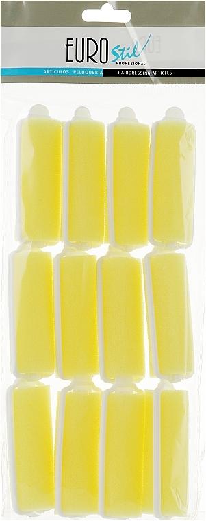 Hair Curler, 12 pcs, yellow - Eurostil — photo N1