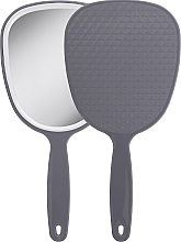 Mirror with Handle 28x13 cm, grey - Titania — photo N1