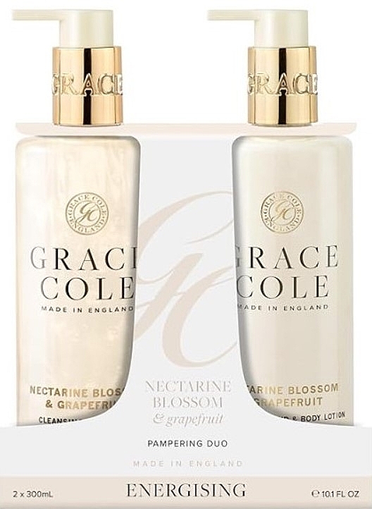 キット - Grace Cole Nectarine Blossom & Grapefruit Hand Care Duo Set (h/wash/300ml + h/lot/300ml) — photo N1