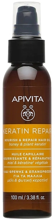 Hair Oil - Apivita Keratin Repair Nourish & Repair Hair Oil — photo N1