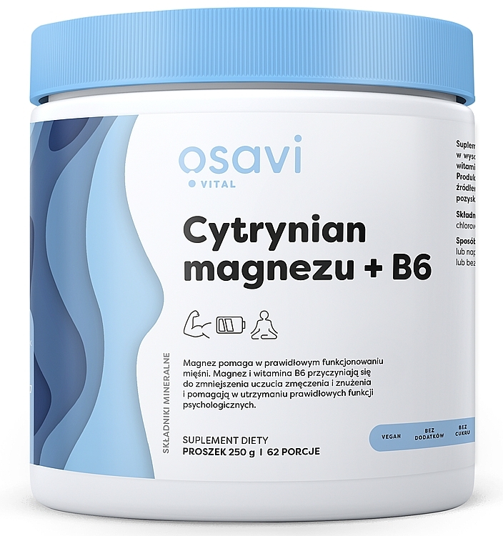 Magnesium Citrate + B6 Powder - Osavi — photo N1