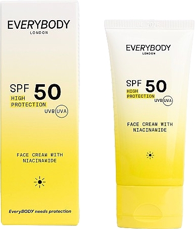 GIFT! Moisturizing Face Sunscreen with Niacinamide - EveryBody Face Cream With Niacinamide SPF 50 — photo N1