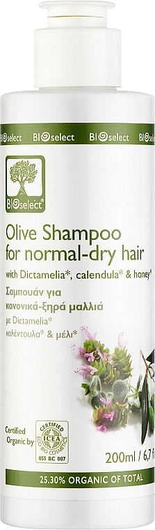 Dictamelia & Wheat Proteins Shampoo - BIOselect Olive Shampoo For Normal/Dry Hair — photo N1