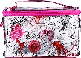 Fragrances, Perfumes, Cosmetics Makeup Bag "Silver Meadow", 94347, pink with flowers - Top Choice