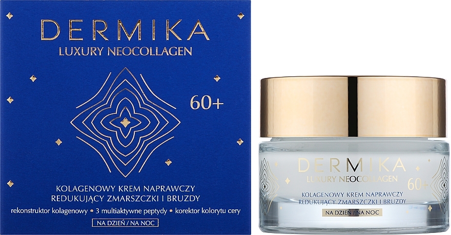 Repairing Anti-Wrinkle Collagen Cream - Dermika Luxury Neocollagen Day and Night Repair Cream 60+ — photo N2