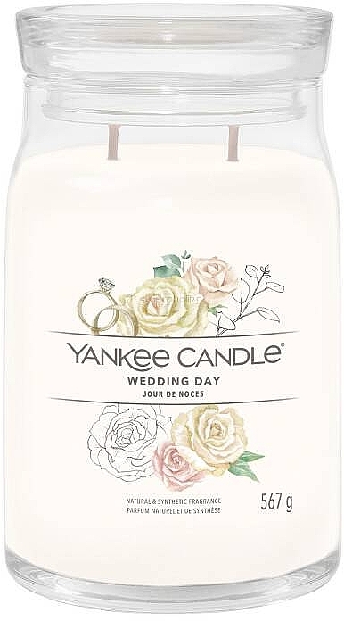 Scented Candle in Jar 'Wedding Day', 2 wicks - Yankee Candle Singnature — photo N2