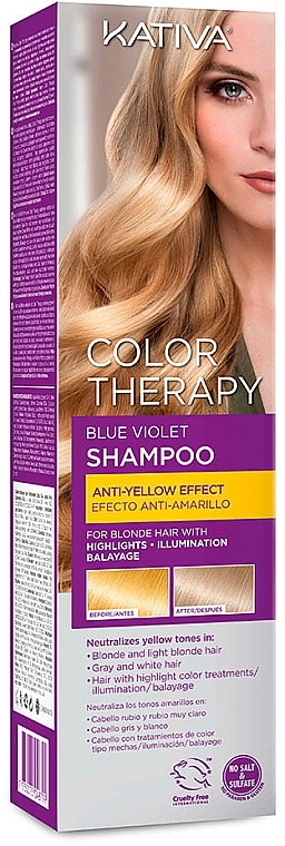 Hair Shampoo - Kativa Color Therapy Anti-Yellow Effect Shampoo — photo N1