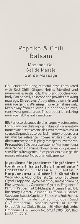 Massage Gel with Chili Extract - Farmasi Paprika Balsam — photo N3